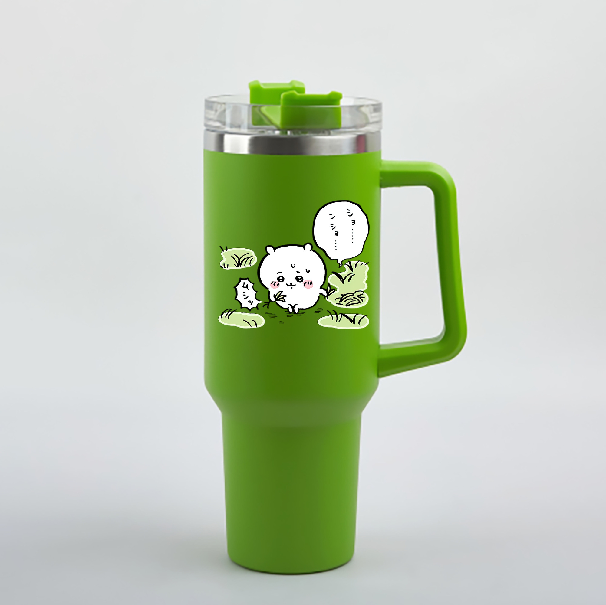 （画像用） ちいかわ ちいかわ Chii-kawa chiikawa 1200mL車用タンブラー - クリスタルステッカー（プラスチックストロー付き）